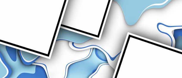 抽象几何形状的背景海报和卡片数字设计上的蓝色。设计，网站背景，横幅，复制空间- 3d渲染图片下载