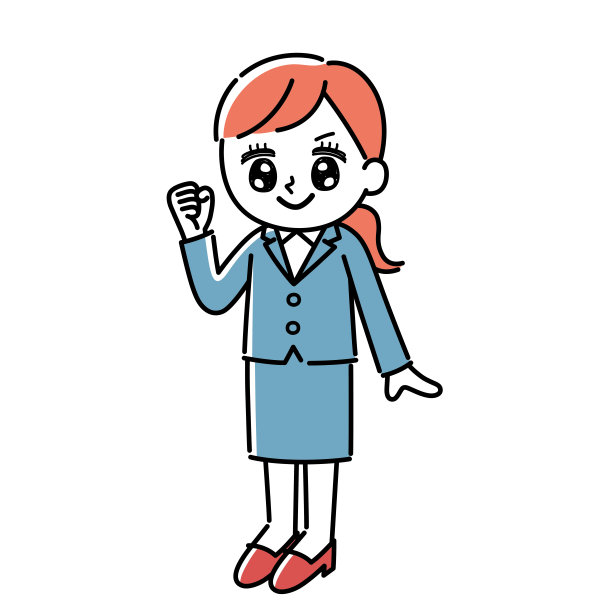 一个穿西装的女人的插图(激励)图片下载