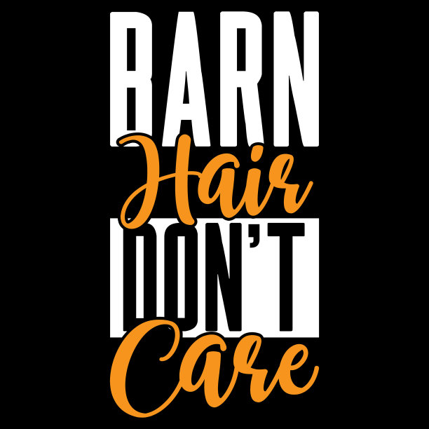 谷仓头发不在乎字母设计图片下载