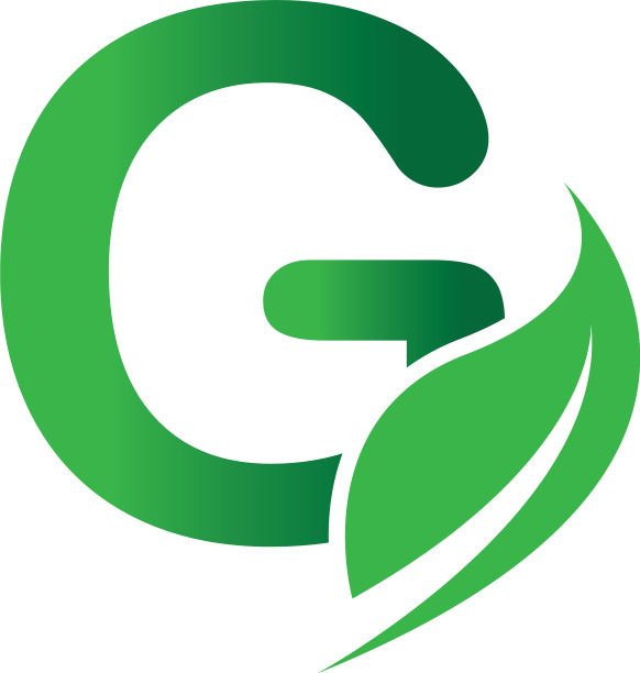 绿色生态叶字母g标志设计模板图片下载