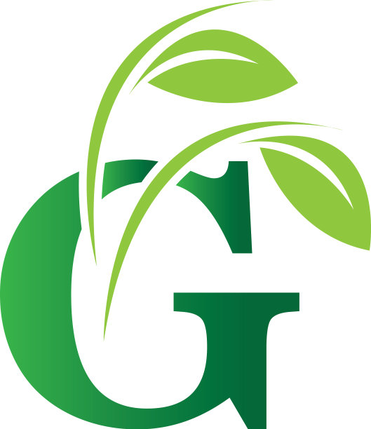 绿色生态叶字母g标志设计模板图片下载