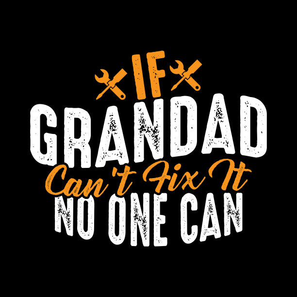 爷爷t恤的设计图片下载