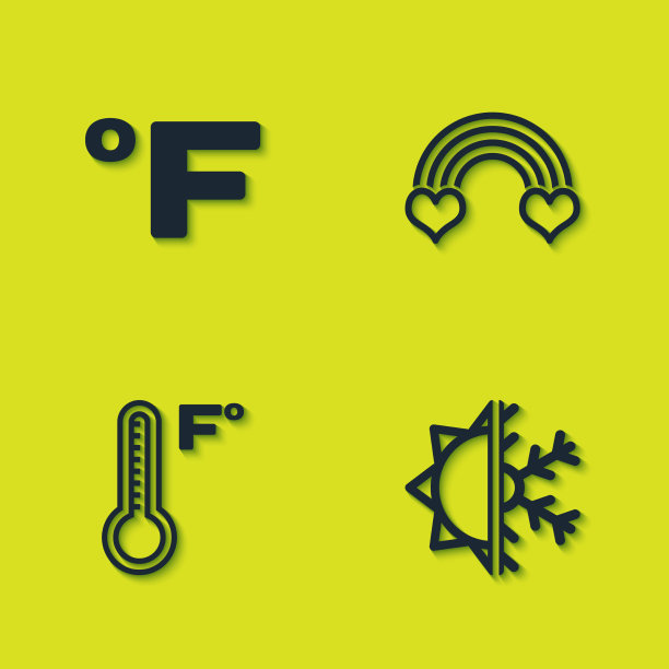 设华氏太阳和雪花气象学图片下载