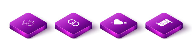 设定等距性别结婚戒指与图片下载