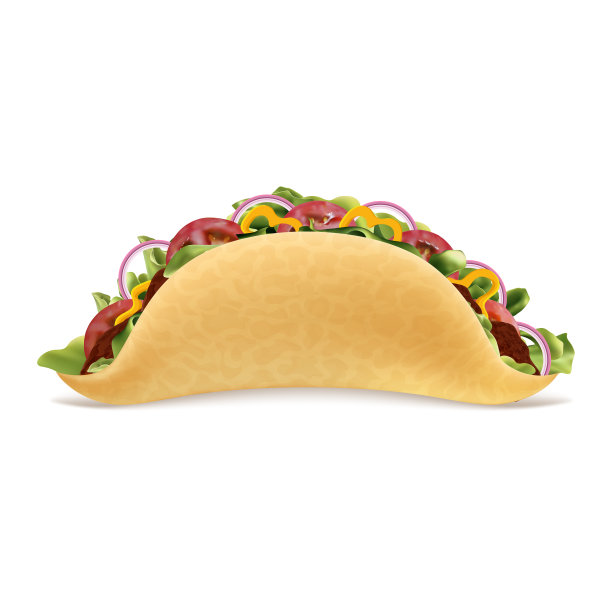 逼真详细的3d玉米卷肉与肉和图片下载