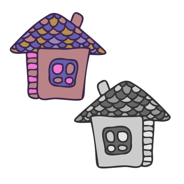 孤立集设计灰色和彩色图片下载