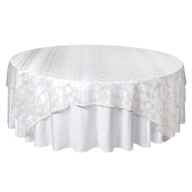 白色桌布的圆桌图片下载