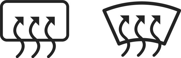 加热窗口图标设置挡风玻璃箭头标志图片下载