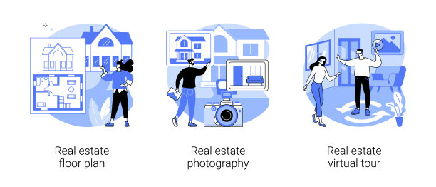 房屋挂牌抽象概念图片下载