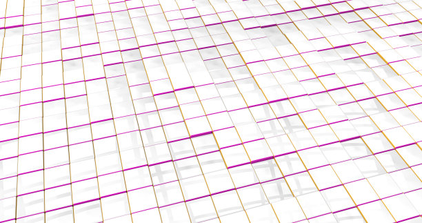 反射的白色方块纹理与稍微凌乱的红色边缘。三维演示图片下载