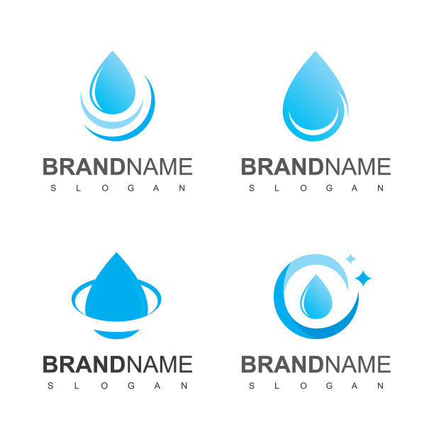 水滴logo设计模板图片下载