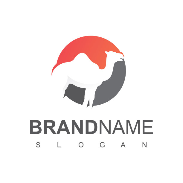 骆驼标志与圆形背景图片下载