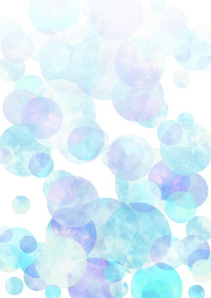 水彩风格的肥皂泡插图图片下载