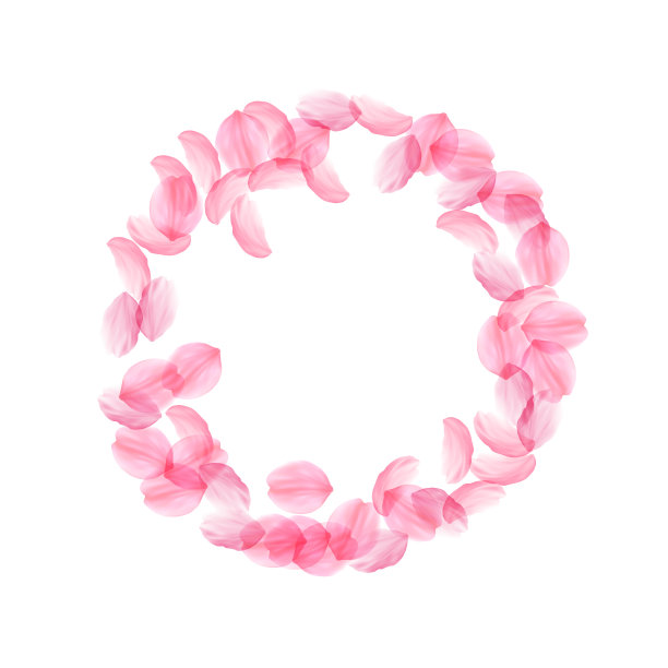 樱花花瓣飘落浪漫的粉红丝碧图片下载