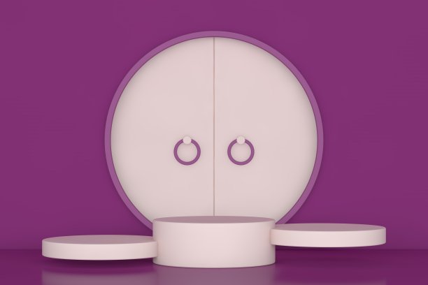 现代3D闭门和抽象的产品展示背景平台图片下载