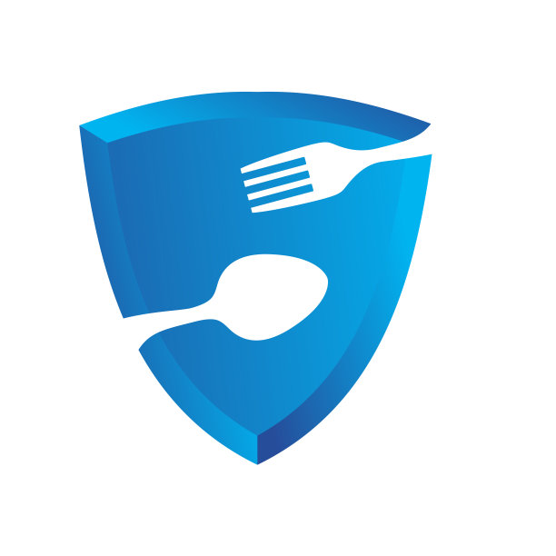 说明矢量图形的食品警卫标志图片下载