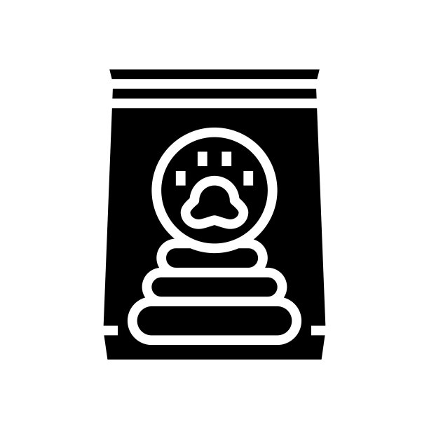 清洁狗的粪便袋线图标矢量插图图片下载