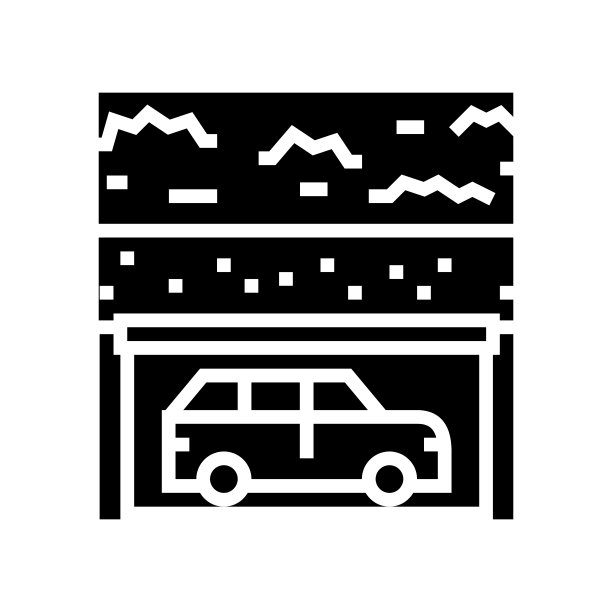 地下停车线图标矢量插图图片下载