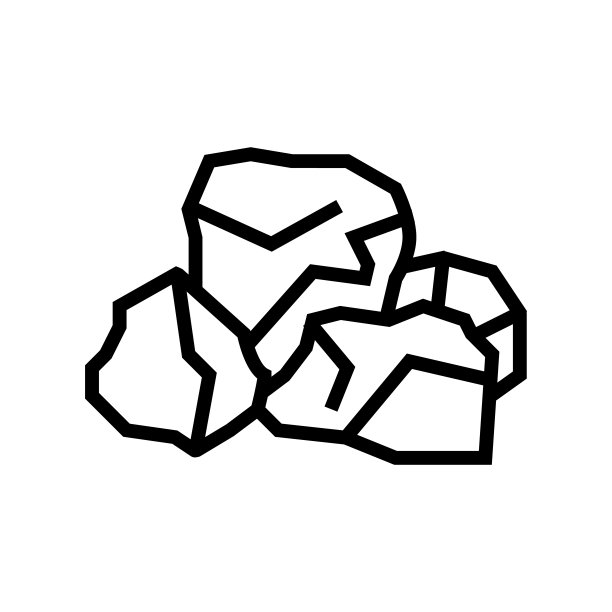 铝土矿铝生产线图标矢量插图图片下载