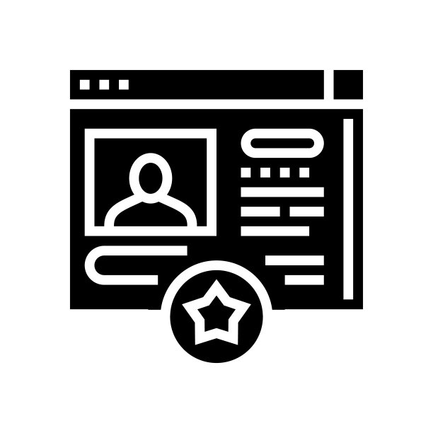 客户帐户奖金字形图标矢量插图图片下载