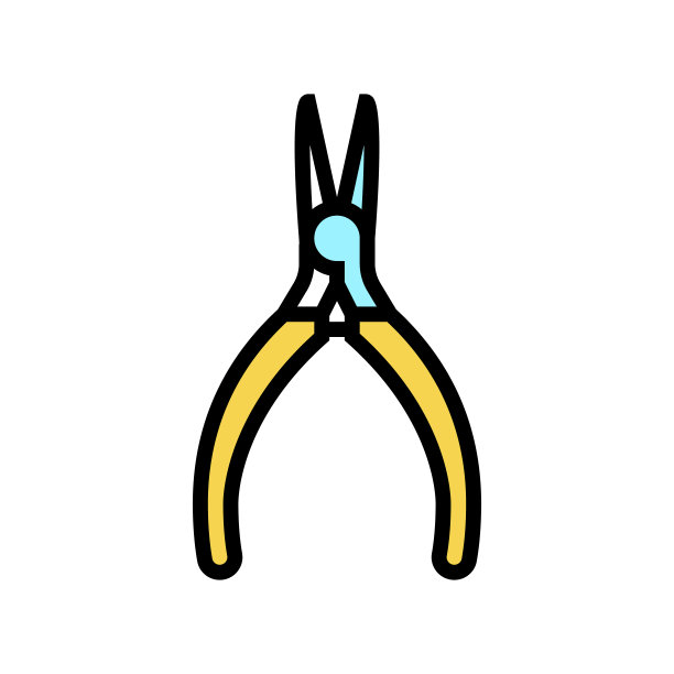 仪器珠宝彩色图标矢量插图图片下载