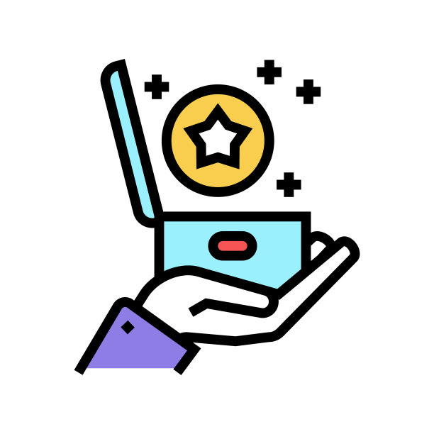 现在奖金颜色图标矢量插图图片下载