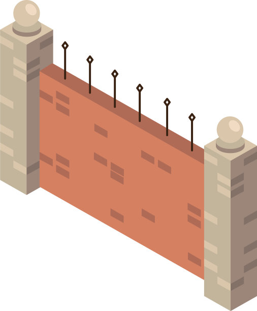 墙公园等距风格图标图片下载