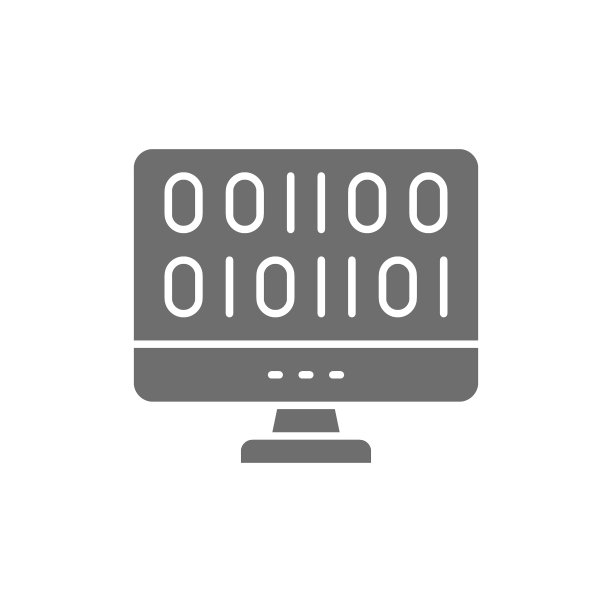 Web开发，灰色图标编码。在白色背景上隔离图片下载