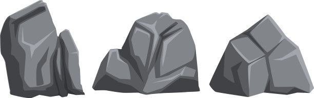 灰色的岩石和凹凸不平的巨石图片下载