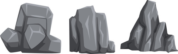 粗糙的石头和沉重的不均匀的巨石设置图片下载