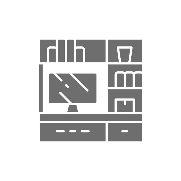 电视上的灰色图标。在白色背景上隔离图片下载