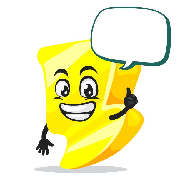 雷电吉祥物或卡通形象矢量插画图片下载