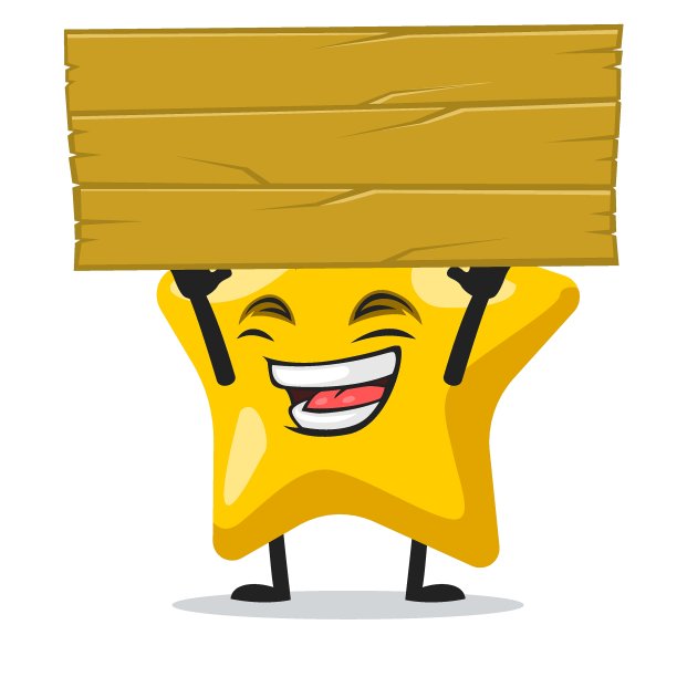 矢量插图的明星吉祥物或字符图片下载