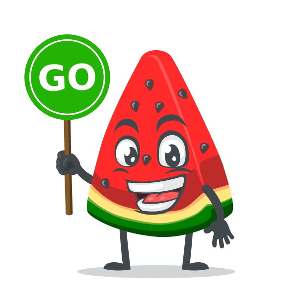 矢量插图的西瓜字符或吉祥物图片下载
