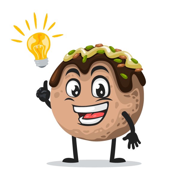 矢量插图章鱼烧吉祥物或角色图片下载