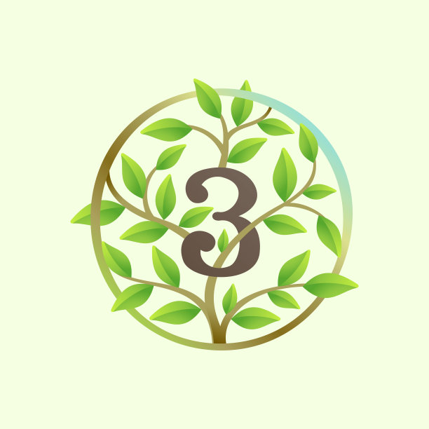 第三个标志是用扭曲的树枝和绿叶做成的圆圈。图片下载