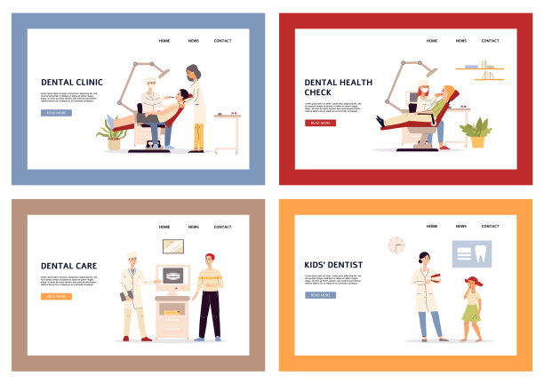 牙科诊所的成人和儿童网站图片下载