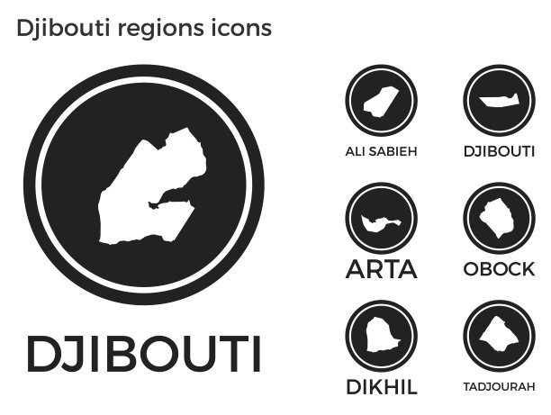 吉布提地区图标。图片下载