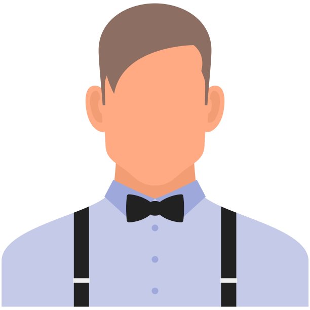 年轻的男孩化身图标矢量孤立在白色图片下载