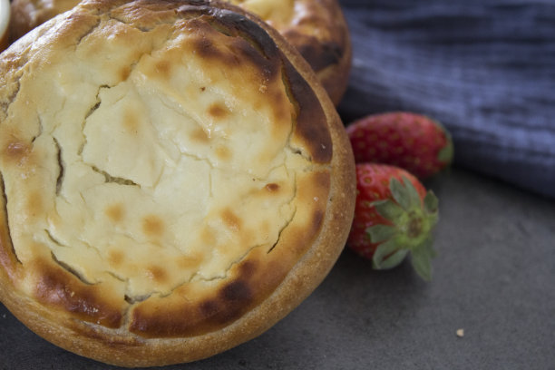 奶油奶酪面包特写照片图片下载