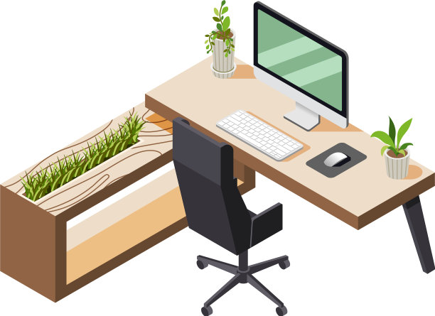 绿色办公空间构成图片下载