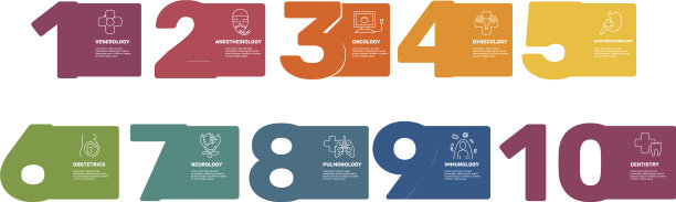 信息图医疗模板图标在不同图片下载