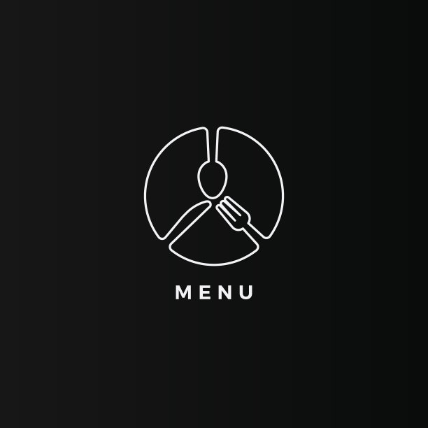 刀叉和勺子的轮廓图标餐厅图片下载