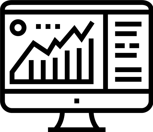 信息图在计算机上显示行图标图片下载