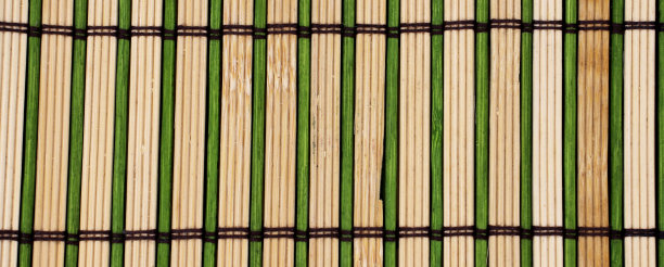 俯视图竹席纹理背景图片下载