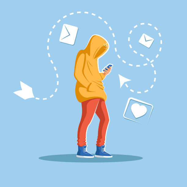 穿黄色连帽衫的人在信纸上写了个信。图片下载