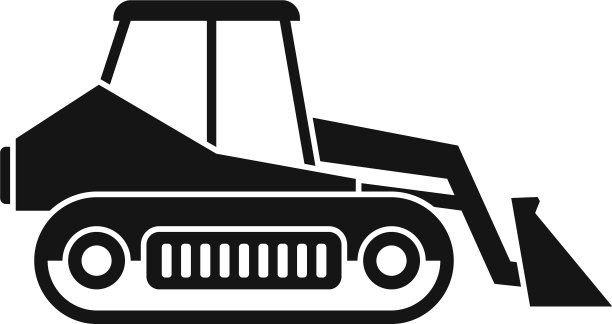 装载机推土机图标样式简单图片下载