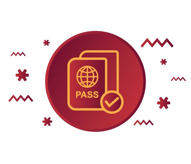 Covid-19流感病毒接种护照图标。图片下载