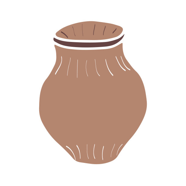 陶瓷罐。矢量元素的设计。图片下载