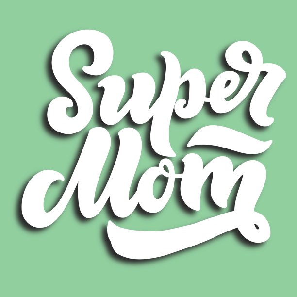 手绘超级妈妈的字母母亲节。用于贺卡，海报，横幅，邀请，庆典图片下载